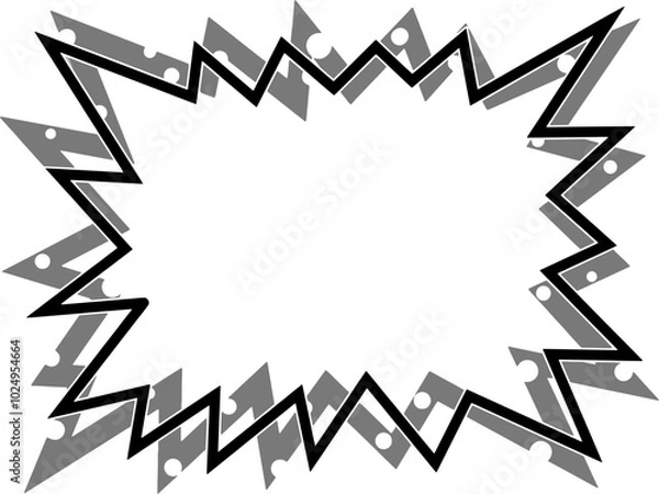 Obraz 強調したいポップな爆発吹き出しフレーム