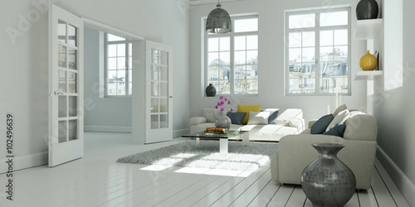 Fototapeta helles modernes Wohnzimmer