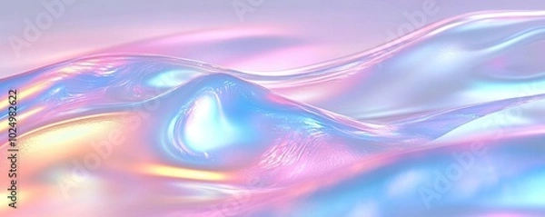 Obraz Pastel Iridescent Waves