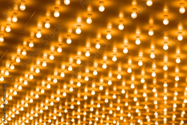 Fototapeta Rows of Theatre Marquee Lightbulbs Picture