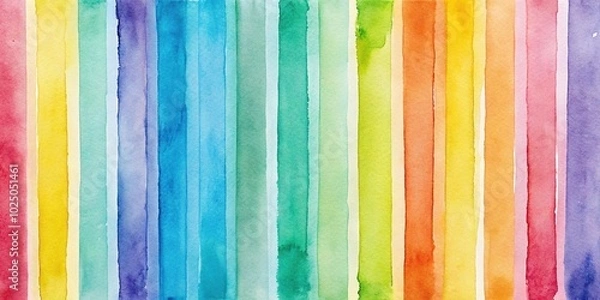 Fototapeta Watercolor striped background with artistic strokes