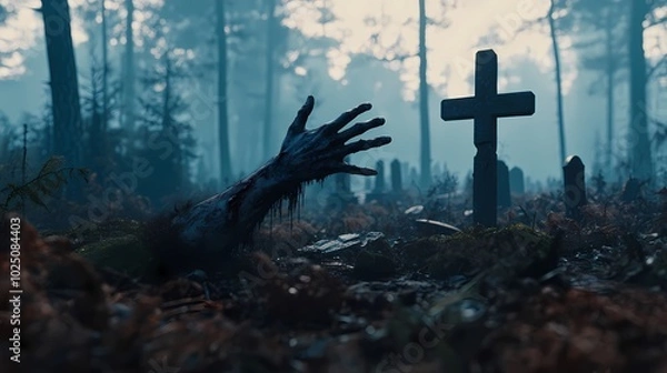 Obraz Undead in the Cemetery 