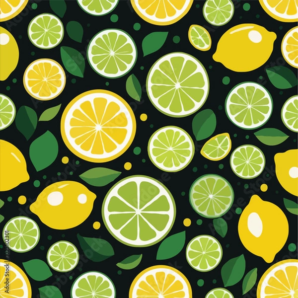 Obraz seamless pattern with citrus fruits