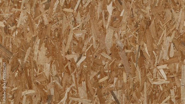 Fototapeta Oriented strand board wood panel texture. Seamless pattern.
