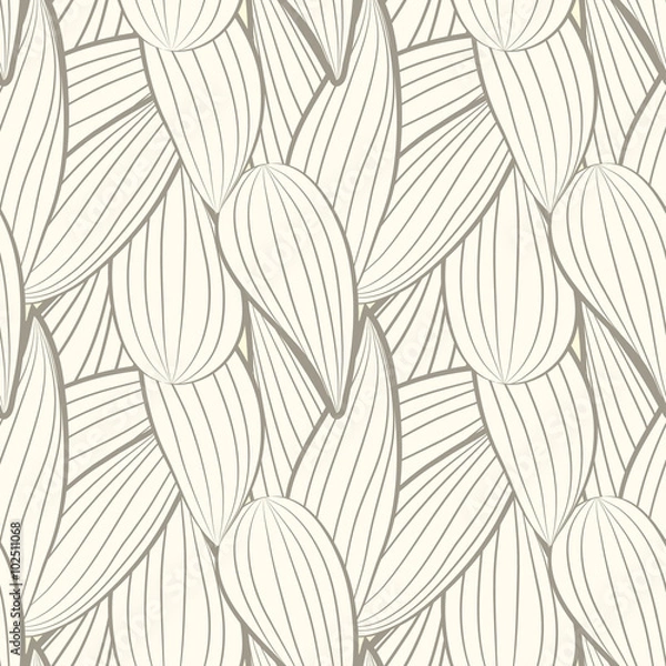 Fototapeta The geometric pattern of abstract leaves. Seamless background ve