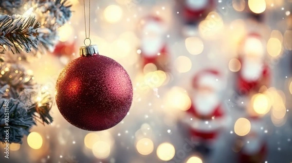 Fototapeta The Red Ornament on Tree