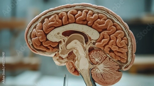 Obraz 8. A cross-section of the human brain highlighting the limbic system