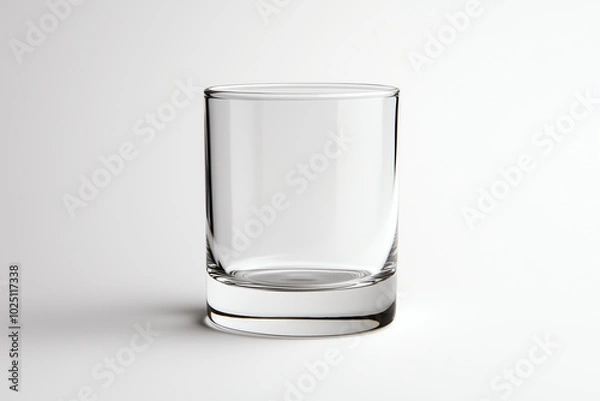 Fototapeta Empty glass on white isolate background