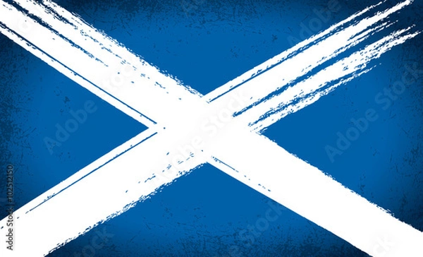 Obraz Scottish Saltire Flag Grunge