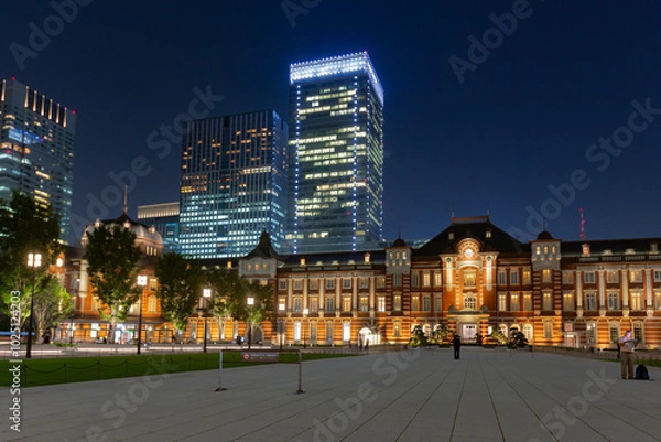 Obraz 東京都　東京駅　夜景