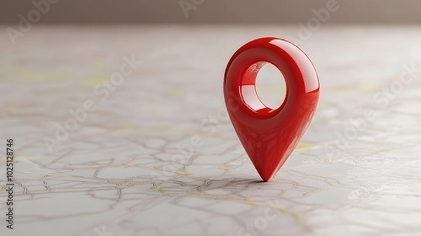 Obraz Red Map pin pointer. Modern and cleandesign.