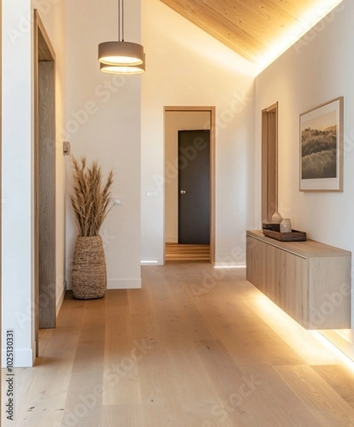 Obraz modern corridor interior with atmospheric lighting