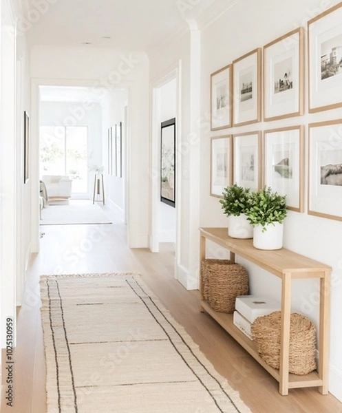 Obraz modern corridor interior with art and storage