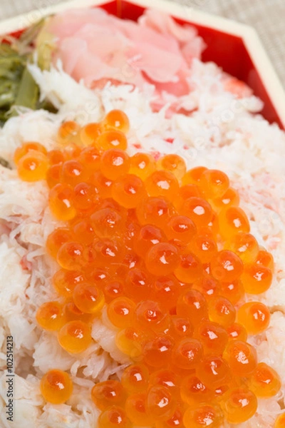 Fototapeta カニ・イクラ丼
