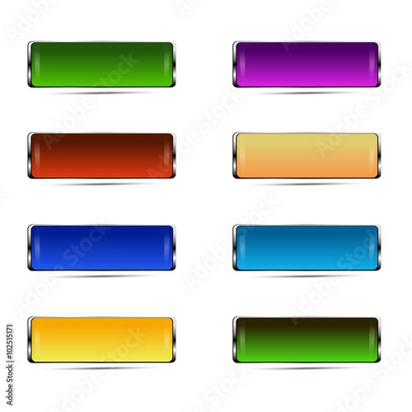 Fototapeta Set multi-color buttons or monitors vector object