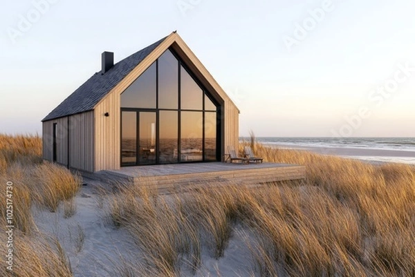 Obraz Small wooden barn house