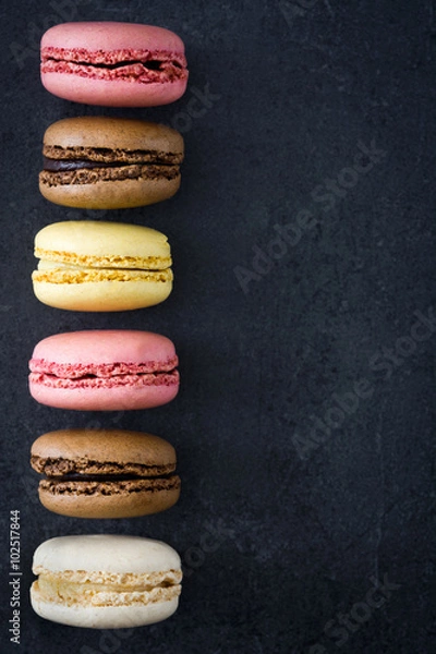 Fototapeta Macarons on slate
