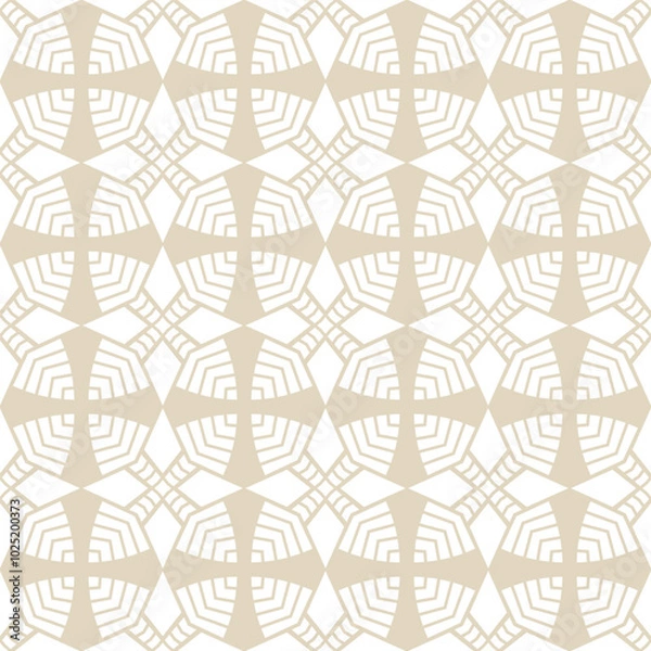Fototapeta Abstract Geometric Beige Bohemian Seamless Vector Repeat Pattern