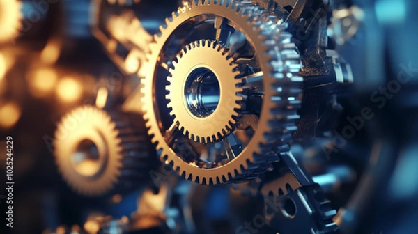 Fototapeta Create an image that visually represents the concept of machine learning, where machines learn from data and improve over time. Focus on the following elements 