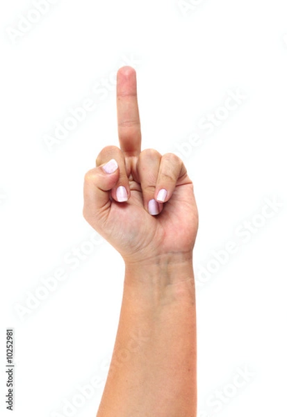 Obraz human hand displaying the finger