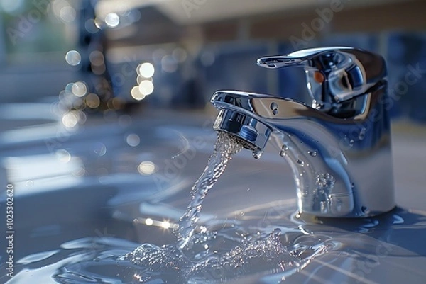 Fototapeta Frustrated Homeowners Dealing with a Constantly Leaking Faucet: A Troublesome Situation