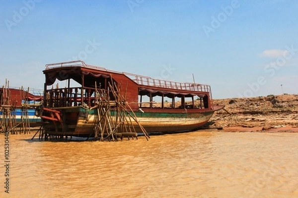 Fototapeta  The floating village at Tonle Sap lake. siemreap Cambodia