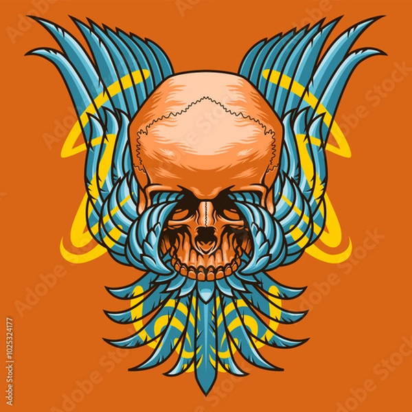 Obraz skull wings