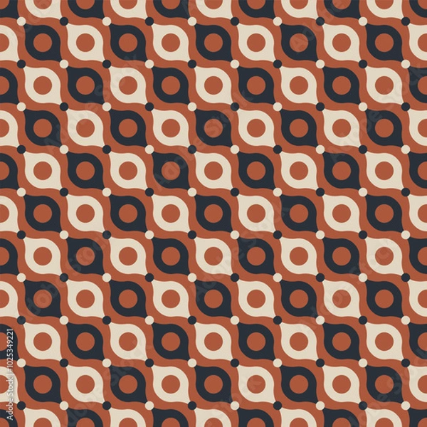 Obraz Diagonal Curve Abstract Geometric Seamless Vector Repeat Pattern