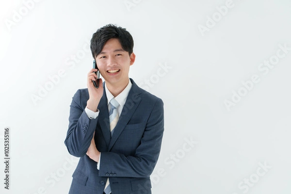 Fototapeta 男性　スマートフォン