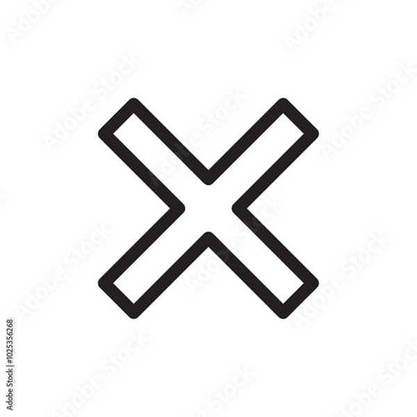 Fototapeta Close icon Vector set outline