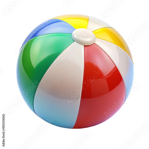 Fototapeta Beach ball Inflatable swimming pool ball set realistic vector illustration