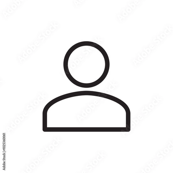 Fototapeta User icon Vector set outline