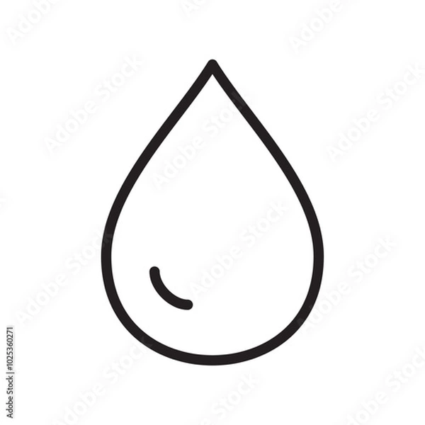 Fototapeta Water drop icon Vector set outline