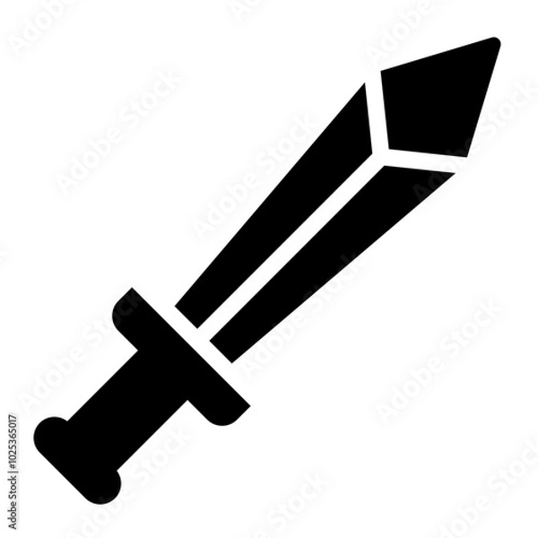 Obraz Dagger or sword used in martial arts for combat and training practice.