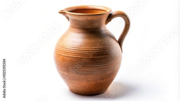 Fototapeta Clay jug with handle for storing water