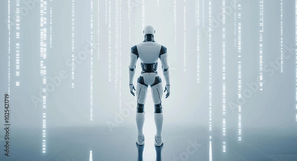 Obraz AI robots control the data of the future