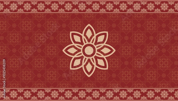 Obraz Batik Border Frame design template