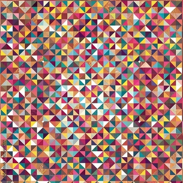 Fototapeta Colorful geometric background with mosaic design