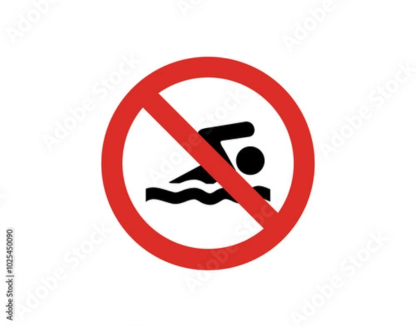 Fototapeta no swimming sign