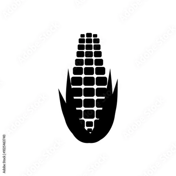 Fototapeta Corn icon in trendy flat style design. Vector graphic illustration. Suitable for website design, logo, app 