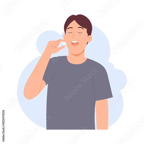 Fototapeta Eat or swallow health pills. Concept of pain relieve, prevent and treatment of chronic diseases. Health supplements. Vector illustration.