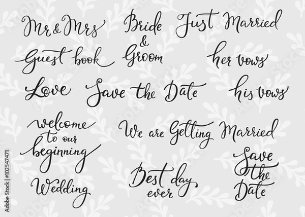 Obraz Wedding simple lettering decor