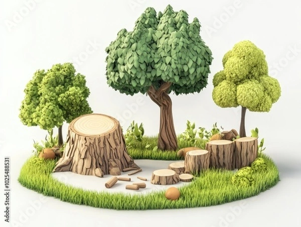 Fototapeta Tree and timber, Woodland and lumber