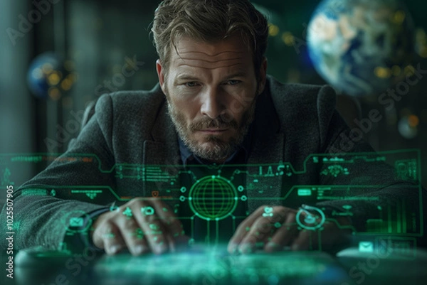 Obraz Business and Technology Professionals Working with Data