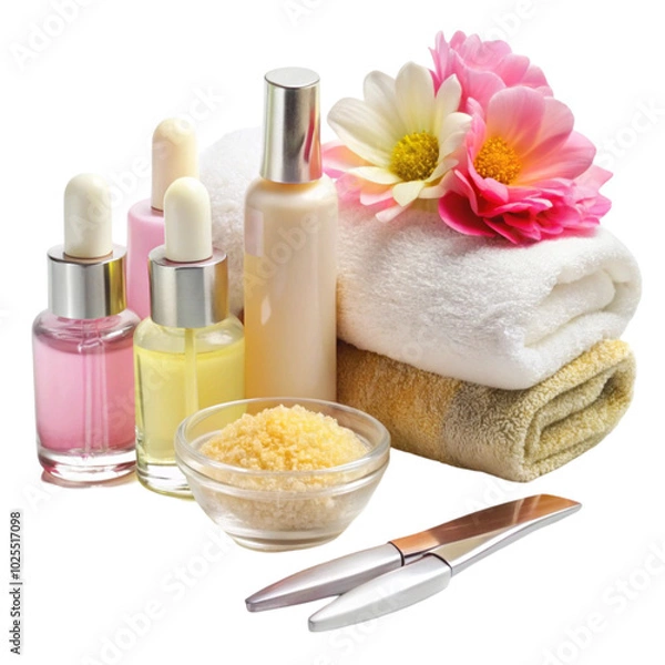 Fototapeta Day spa set isolated on transparent background