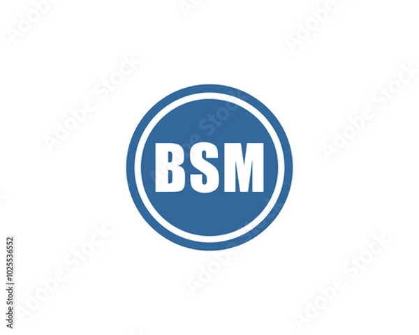 Fototapeta BSM logo design vector template. BSM