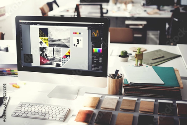 Obraz Design Studio Creativity Ideas Wood Palette Decoration Concept