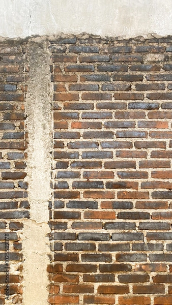 Obraz brick motif walls, classic rustic, mossy red brick
