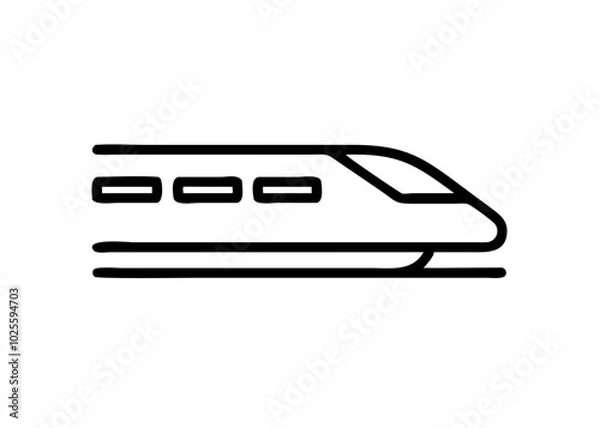 Obraz High speed train icon vector illustration 