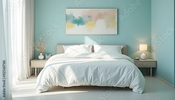 Fototapeta bedroom with bed